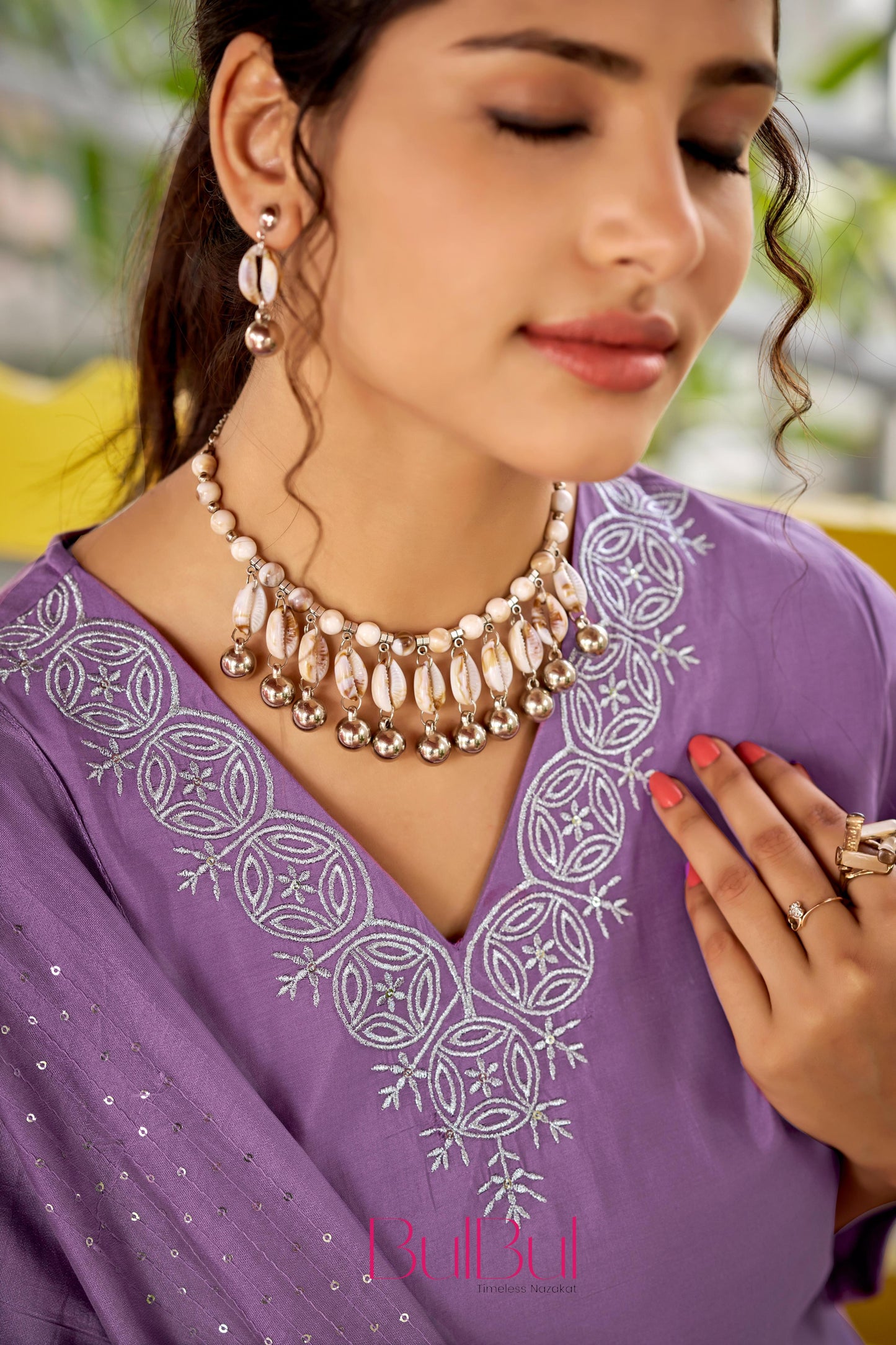 Mira Purple Kurta Set with Dupatta