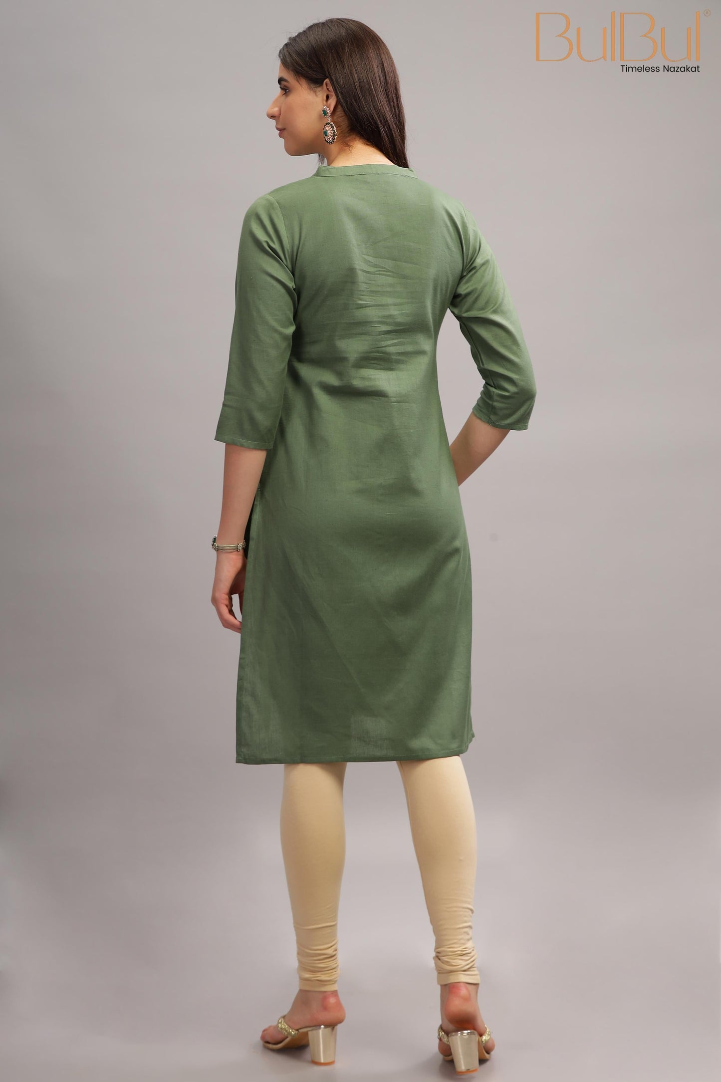 Syahi Green Kurti