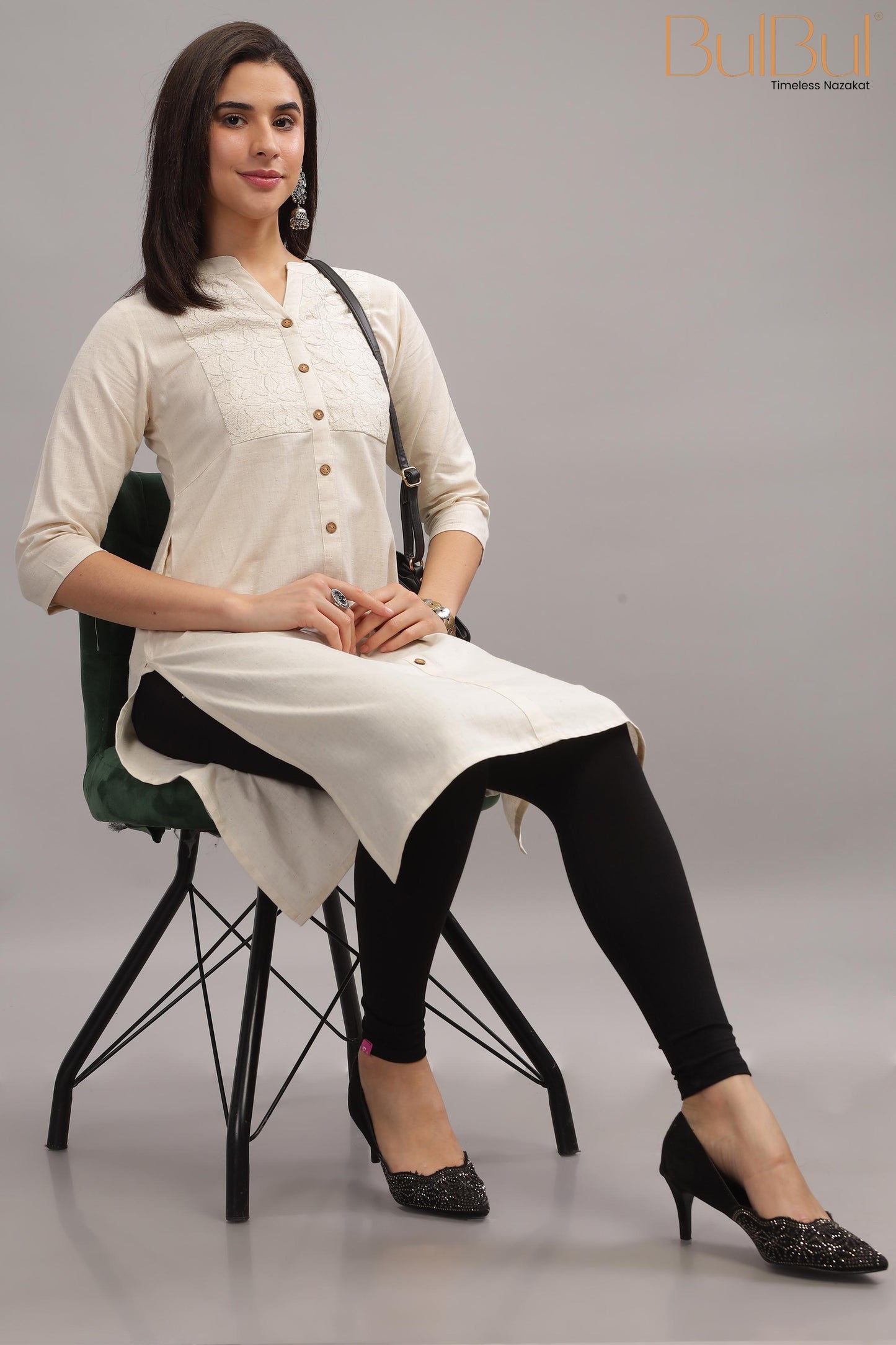Syahi Beige Kurti