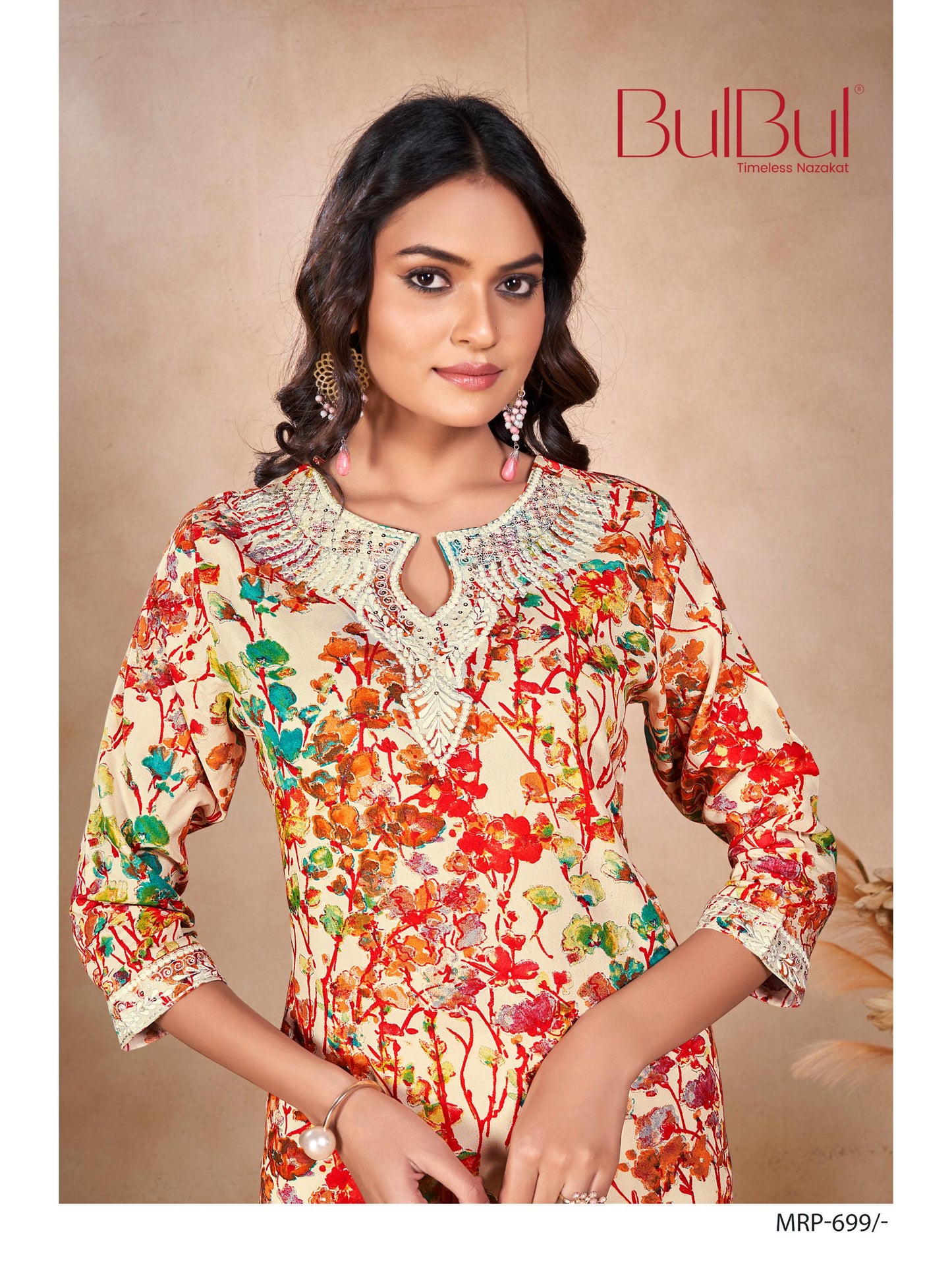 Warm Rust Rayon Kurti