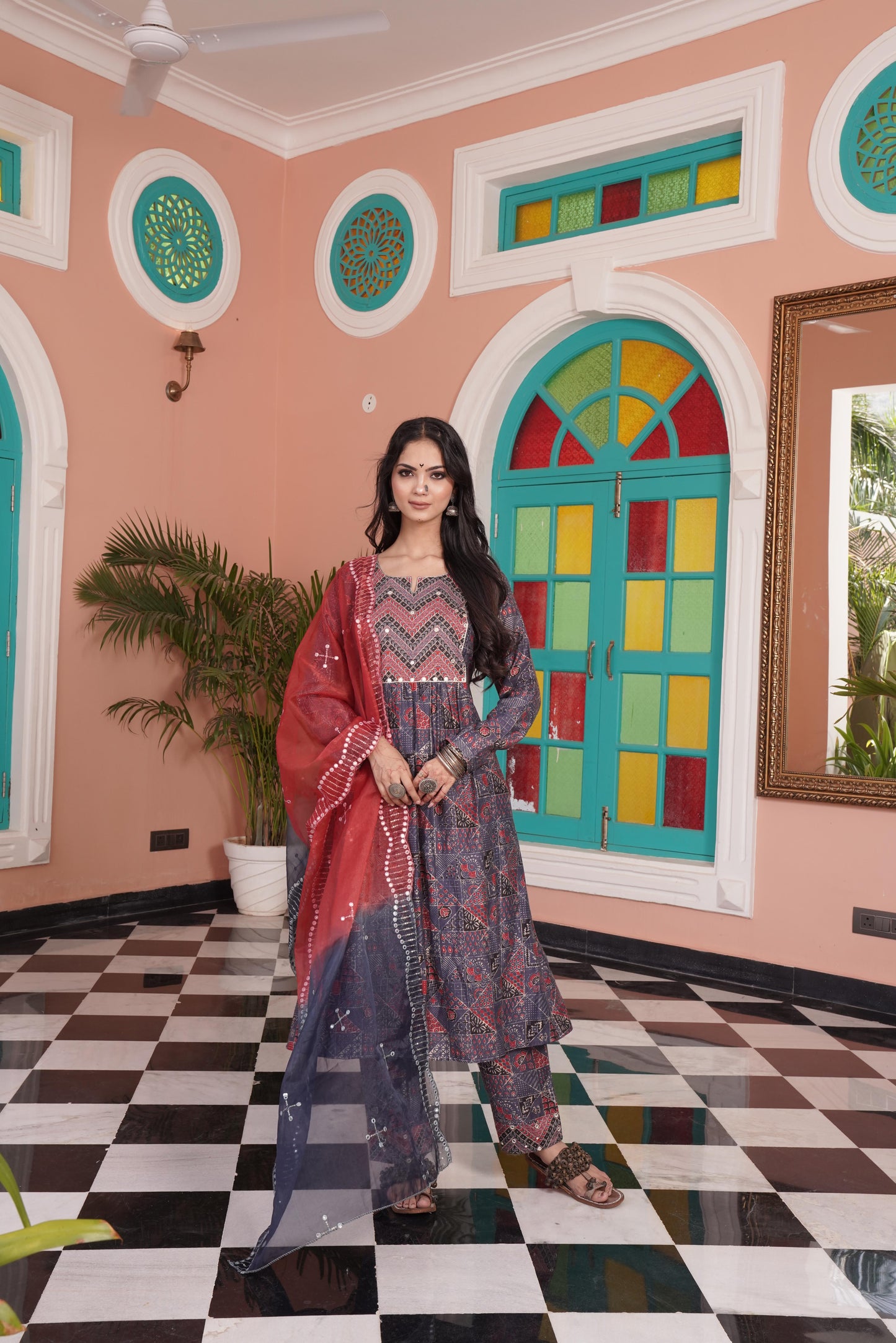 Torani Viscose Chanderi Kurta Set with Dupatta