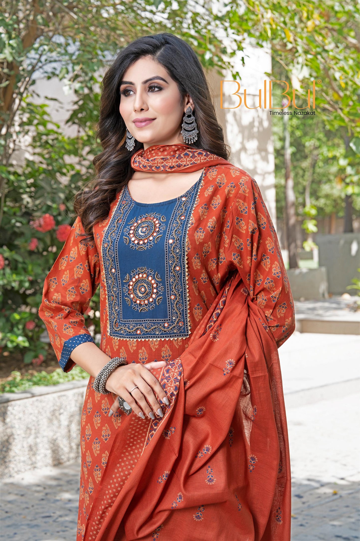Aaliya Elegance Rust Kurta Set with Dupatta