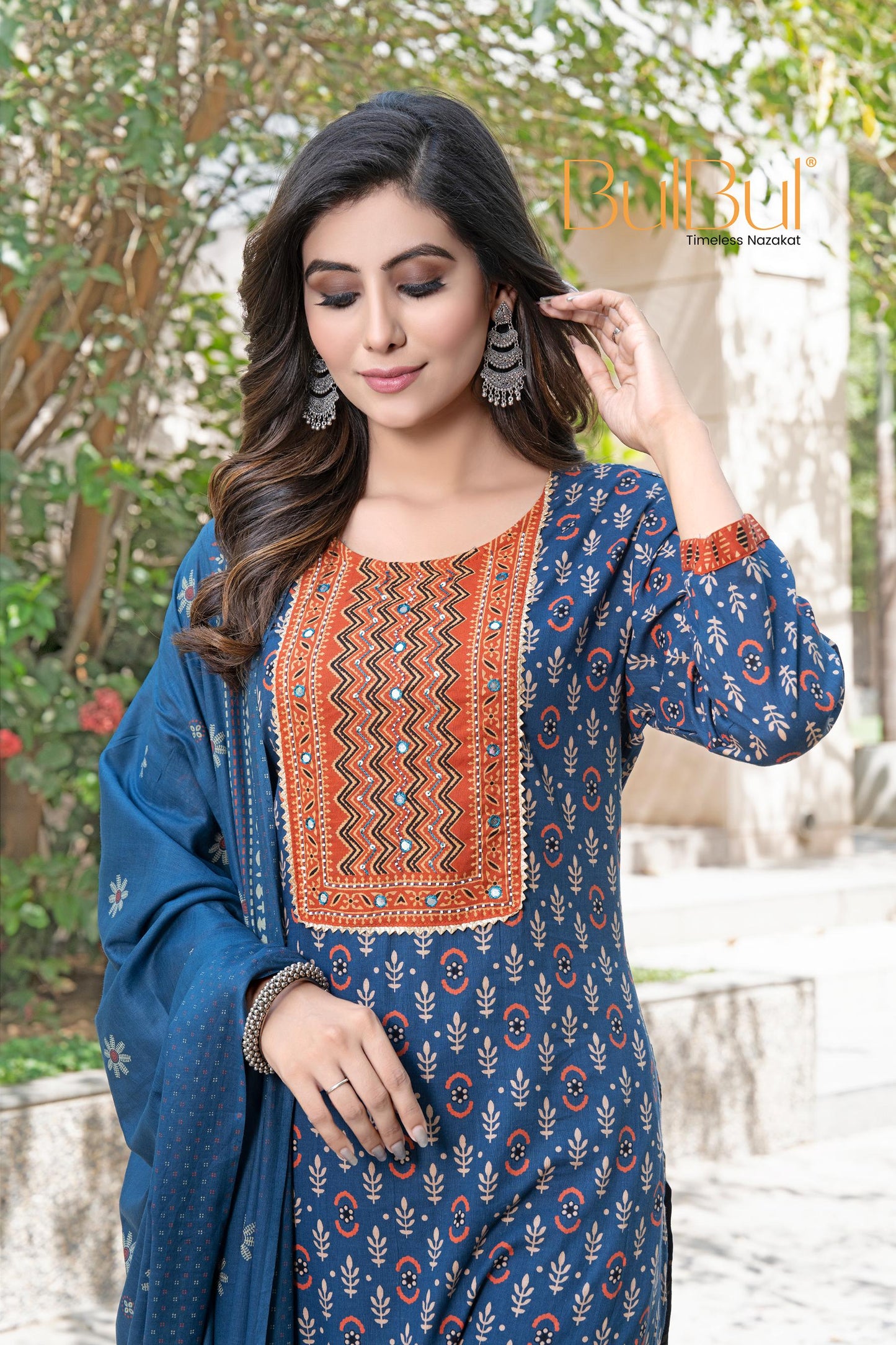 Aaliya Navy Kurta Set with Dupatta