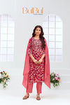 Simar Fuschia Kurta Set with Dupatta