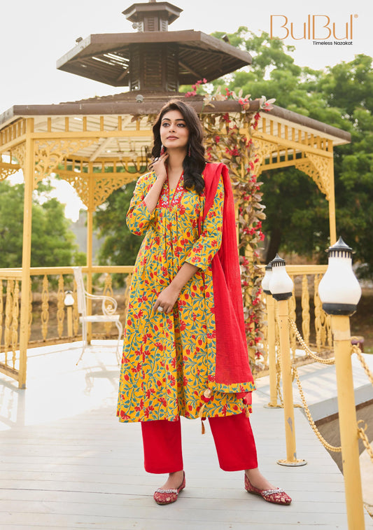 Anupriya Mustard Kurta Set with Dupatta