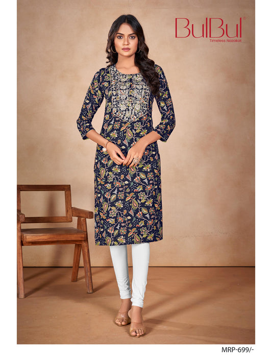 Blue Elegance Kurti