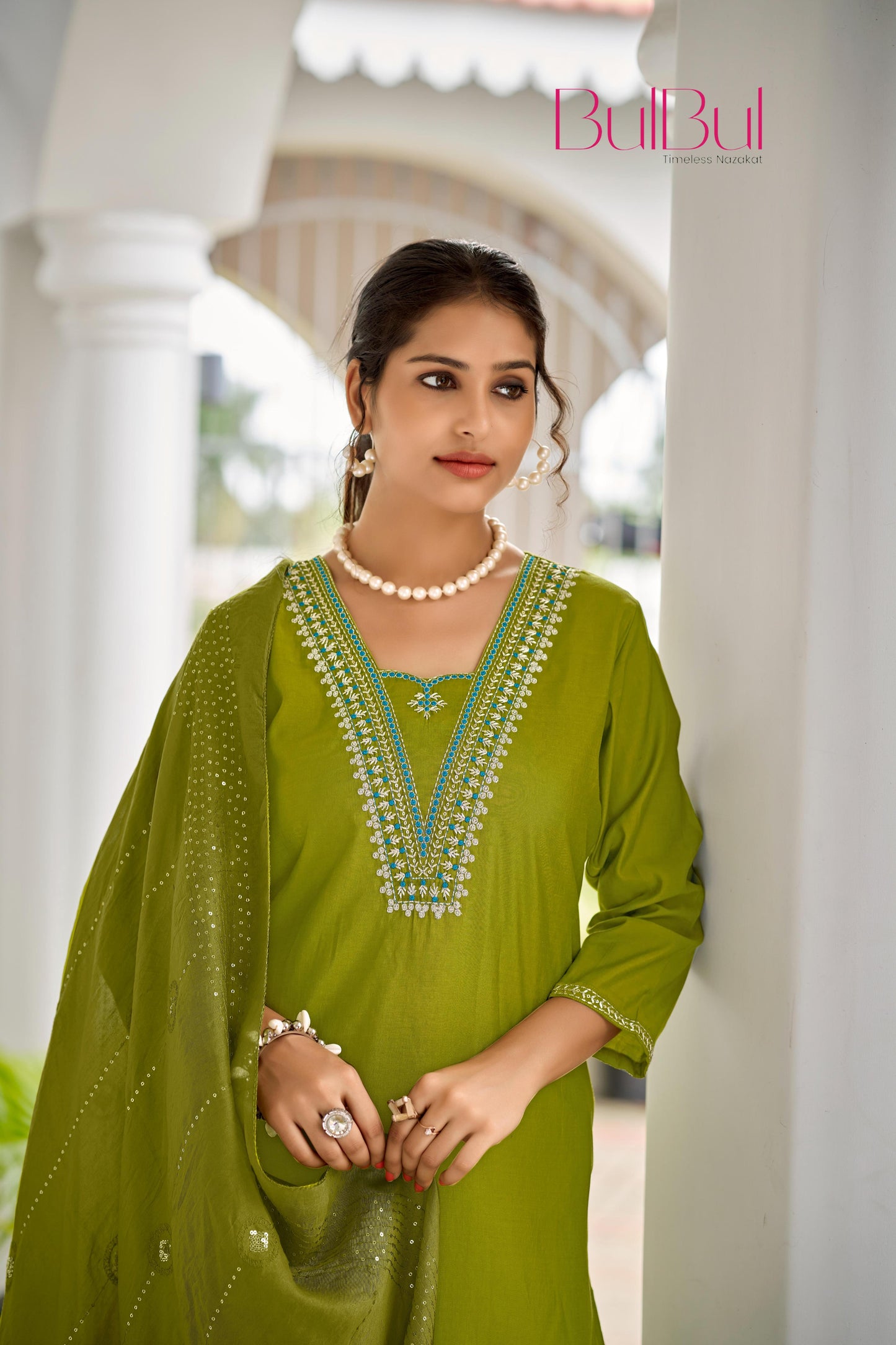 Tapasya Green Kurta Set with Dupatta