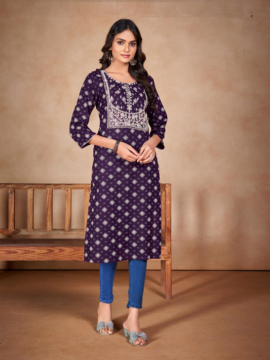 Soft Purple Charm Kurti