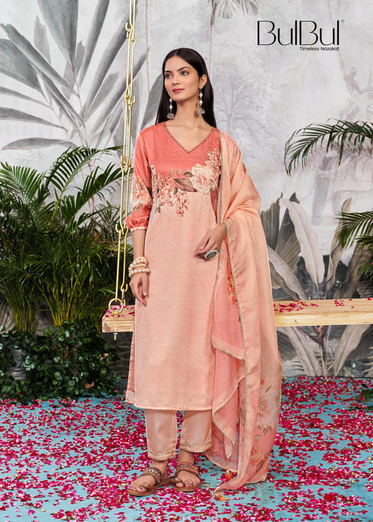 Tasneem Peach Kurta Set with Dupatta