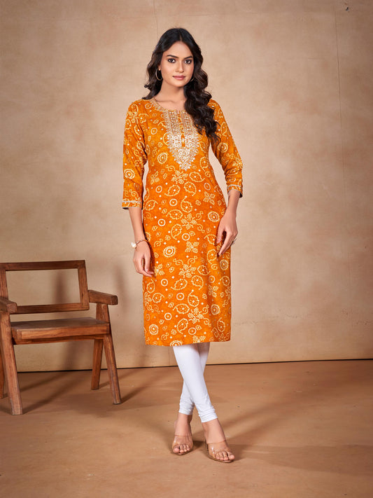 Sunshine Mustard Kurti