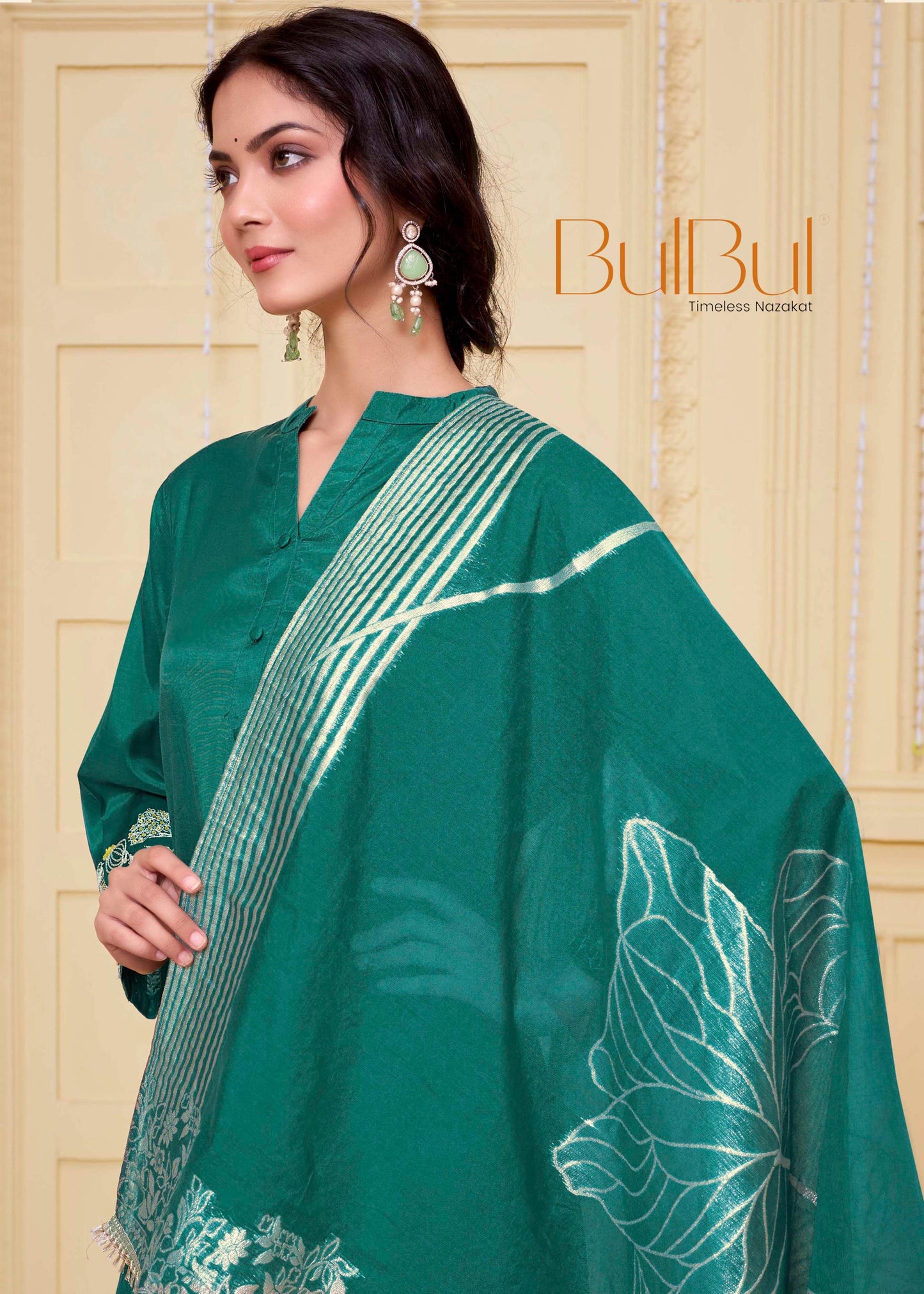 Kuhu Green Kurta Set with Dupatta