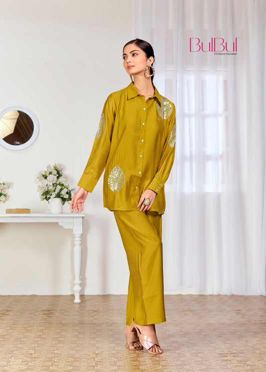 Saroj Mustard Co-Ord Set