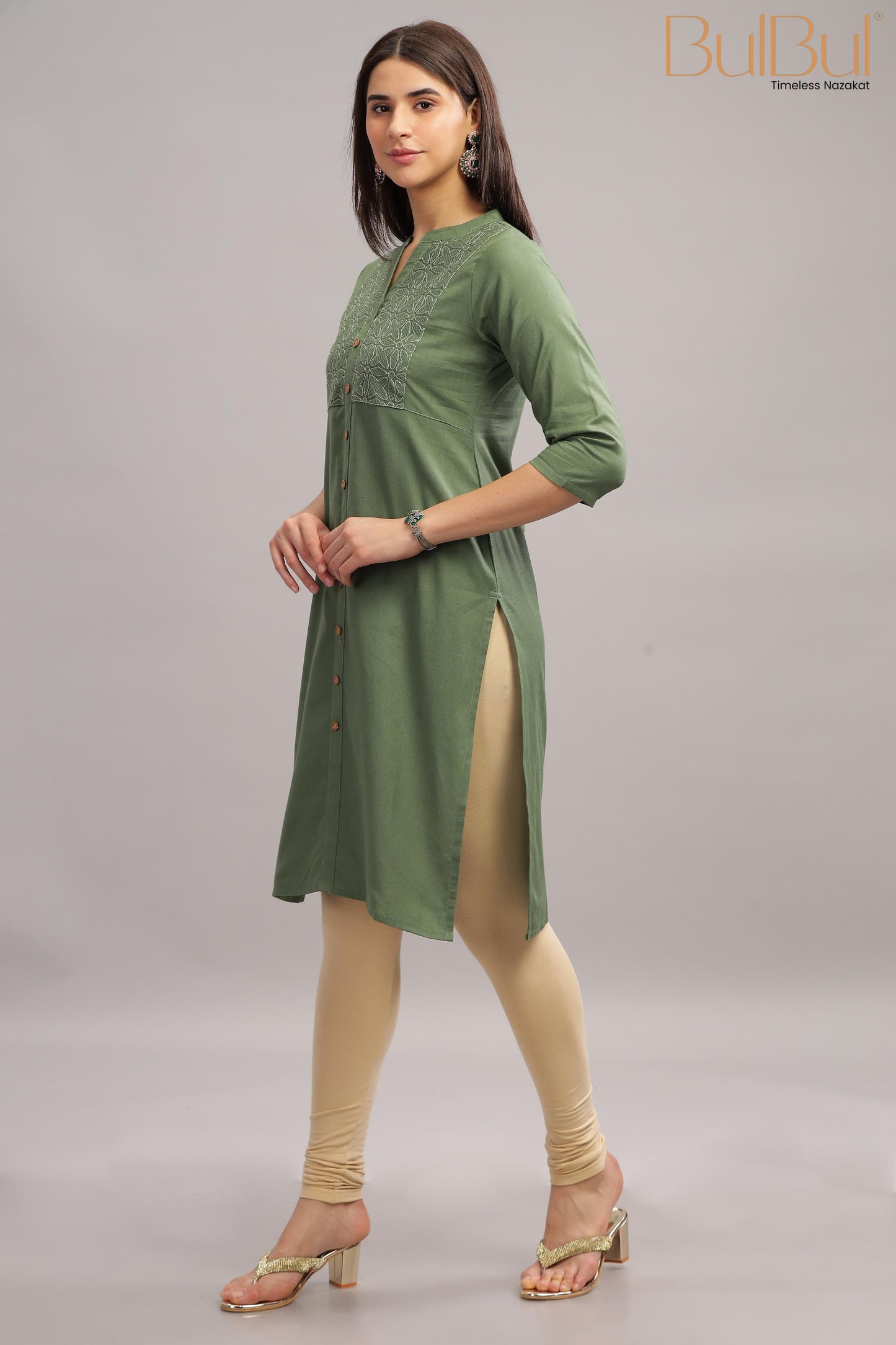 Syahi  Green Kurti