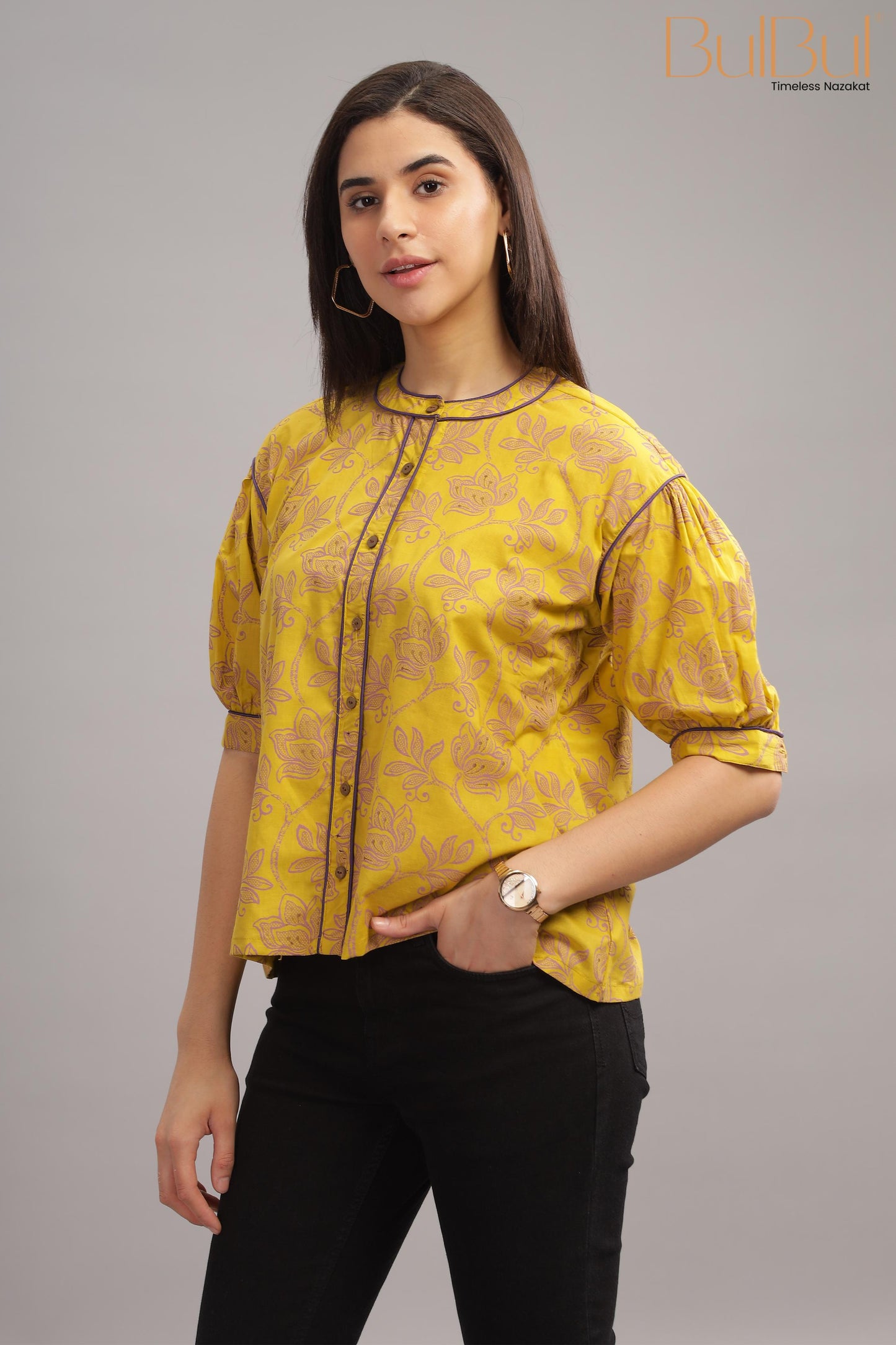 Mindy Mustard Top