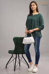 Allen Green Rayon Slub Tops