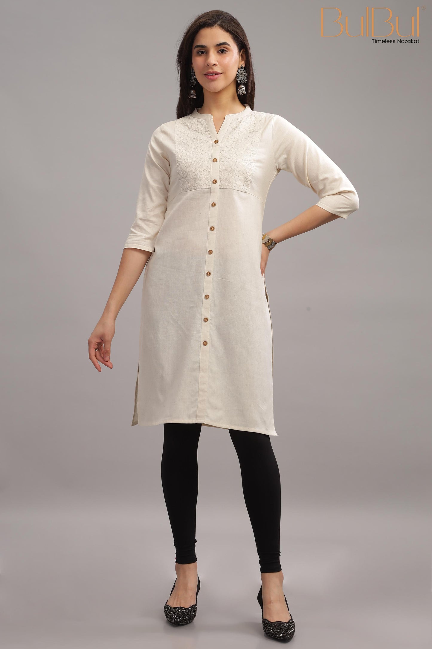 Syahi  Beige Kurti