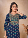 Elegant Blue Rayon Kurti