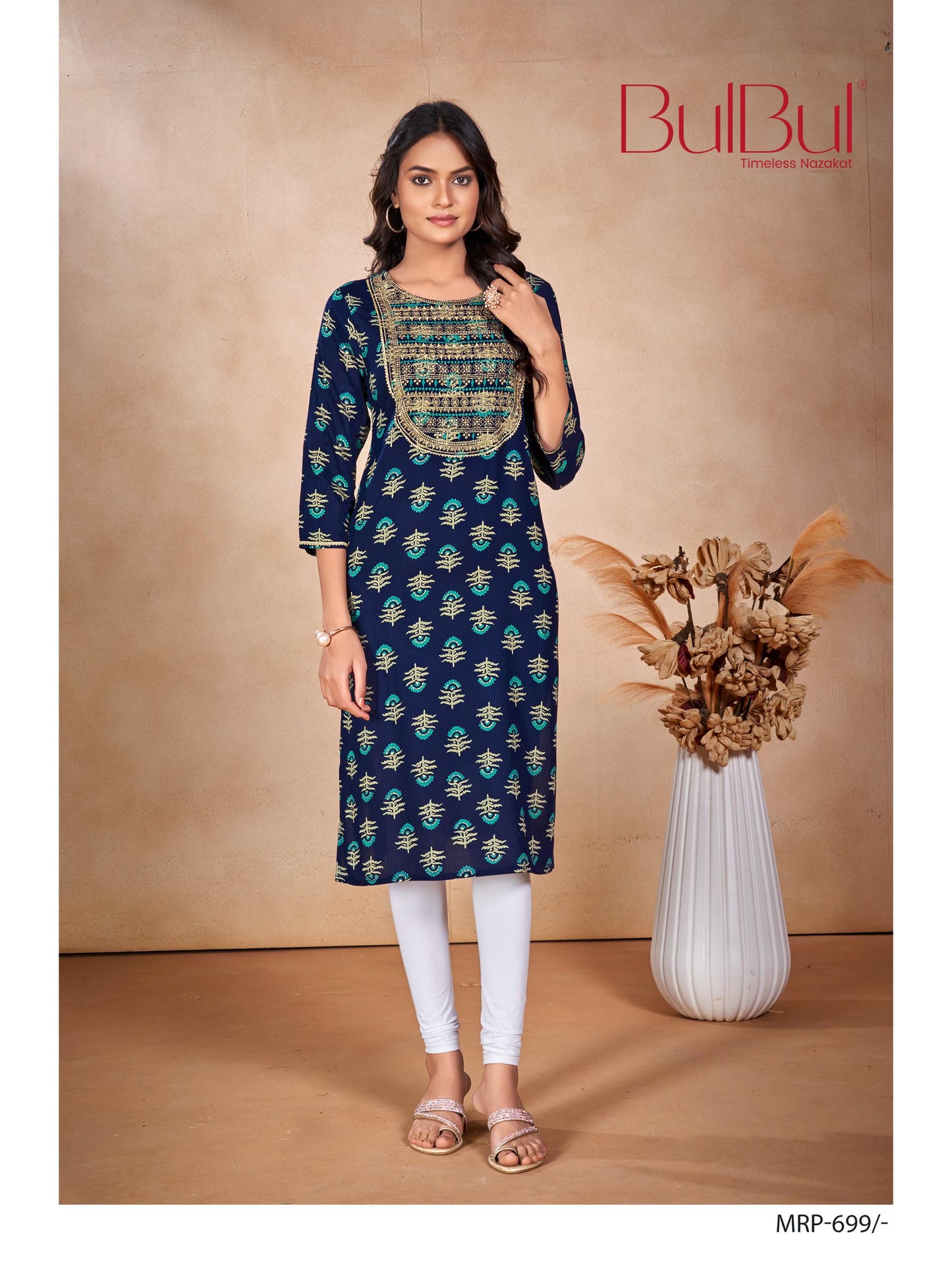 Elegant Blue Rayon Kurti