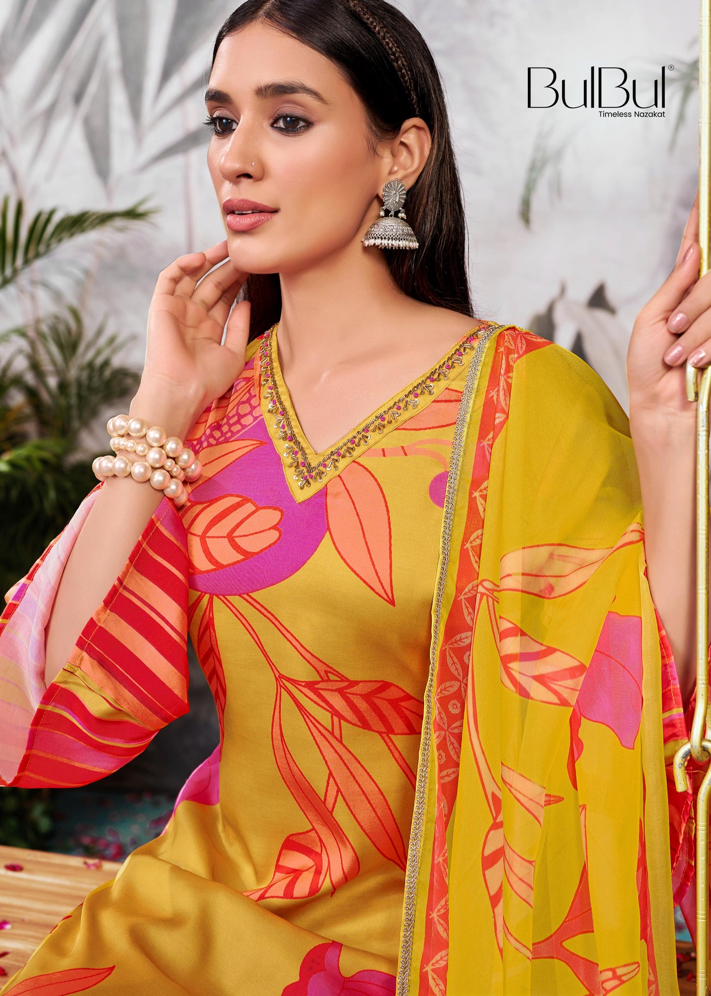 Rani Mustard Kurta Set with Dupatta