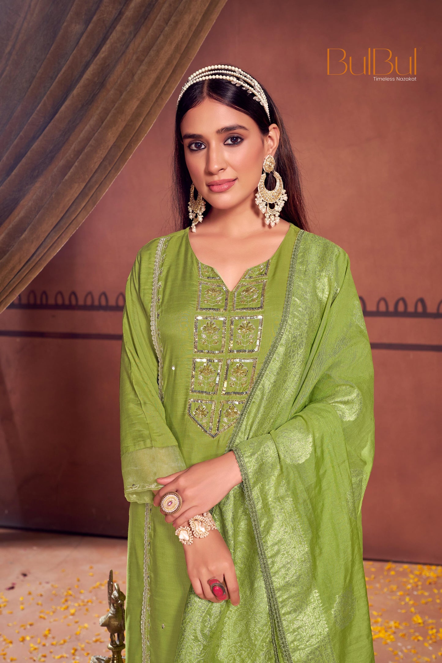 Nafisa Teal Kurta Set with Dupatta