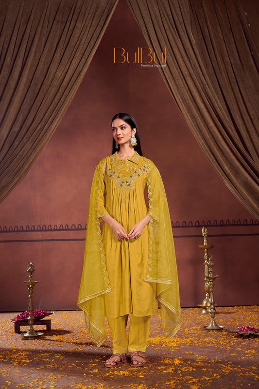 Himawari Mustard Kurta Set with Dupatta