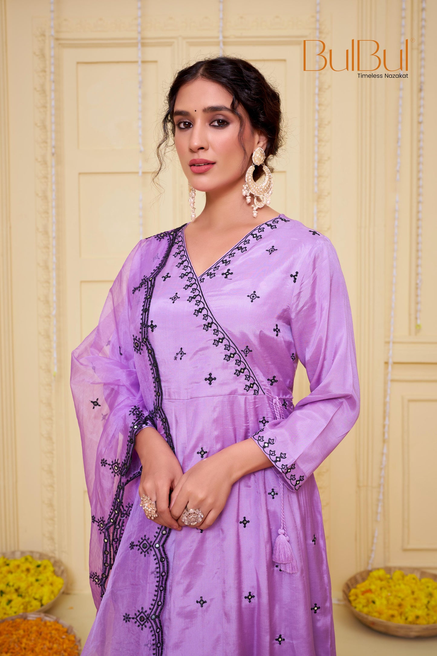 Ruqaiya Purple Kurta Set with Dupatta