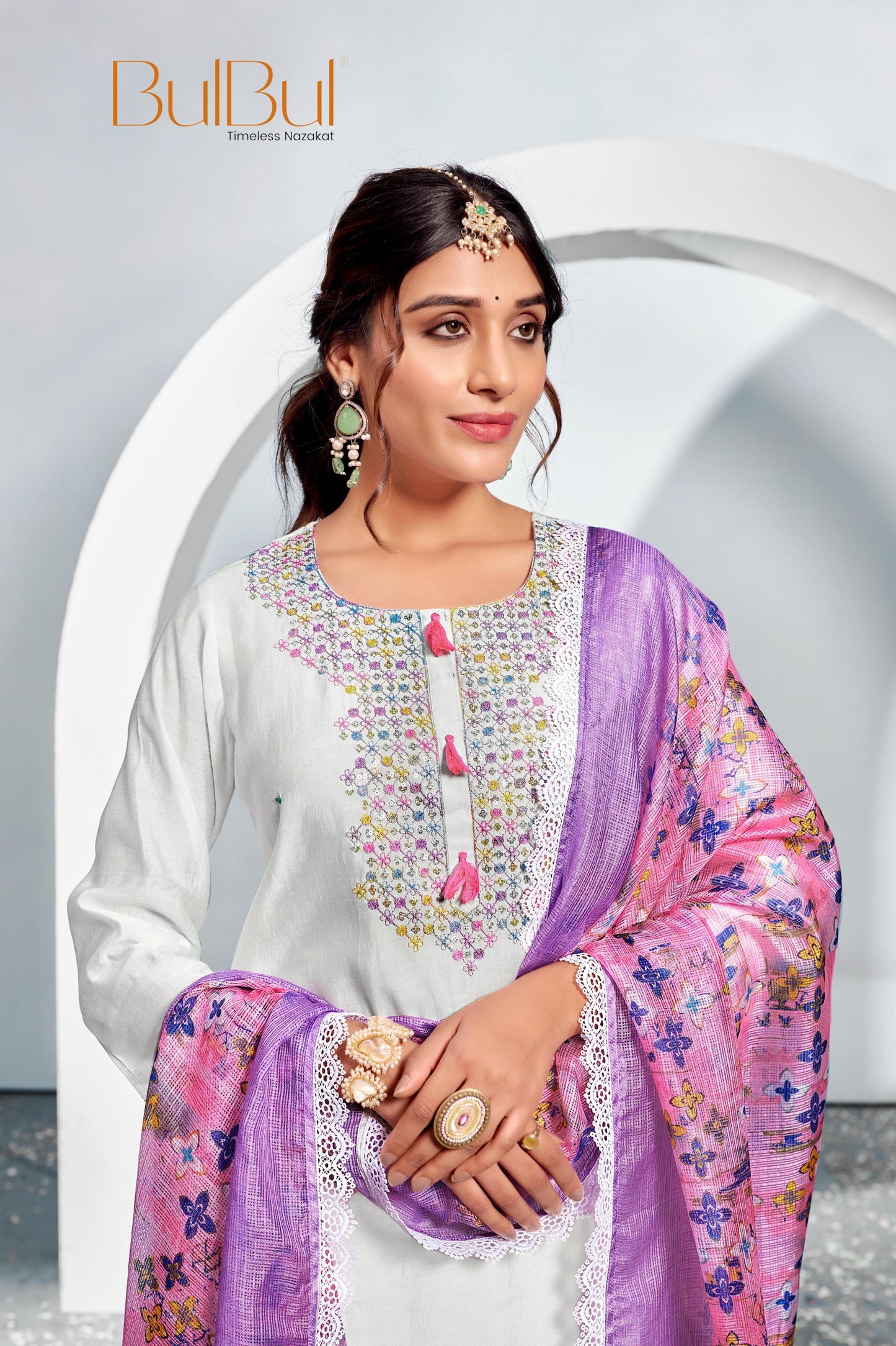 Bhumi Offwhite Kurta Set with Dupatta