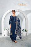 Almina Navy Kurta Set with Dupatta