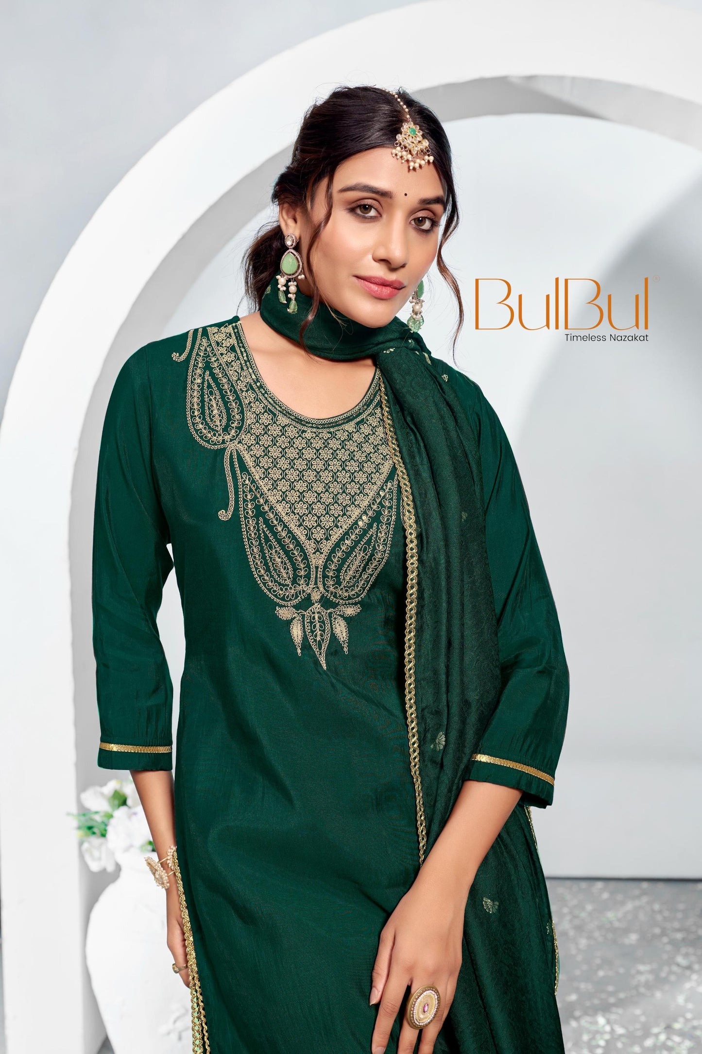 Gita Green Kurta Set with Dupatta