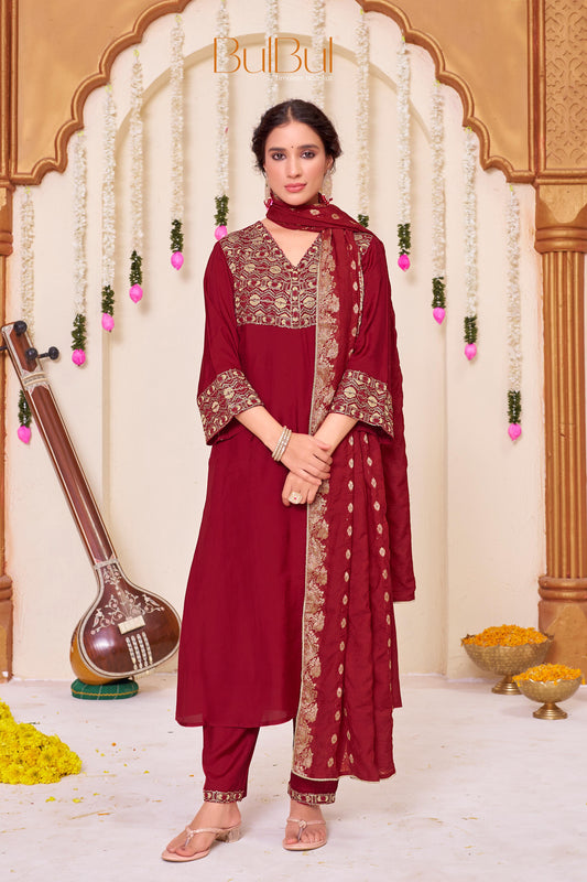 Ashima Red Kurta Set with Dupatta