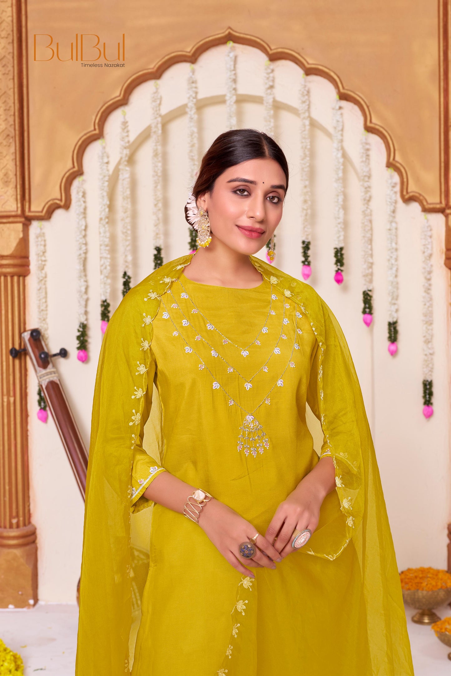 Roshni Yellow Kurta Set with Dupatta