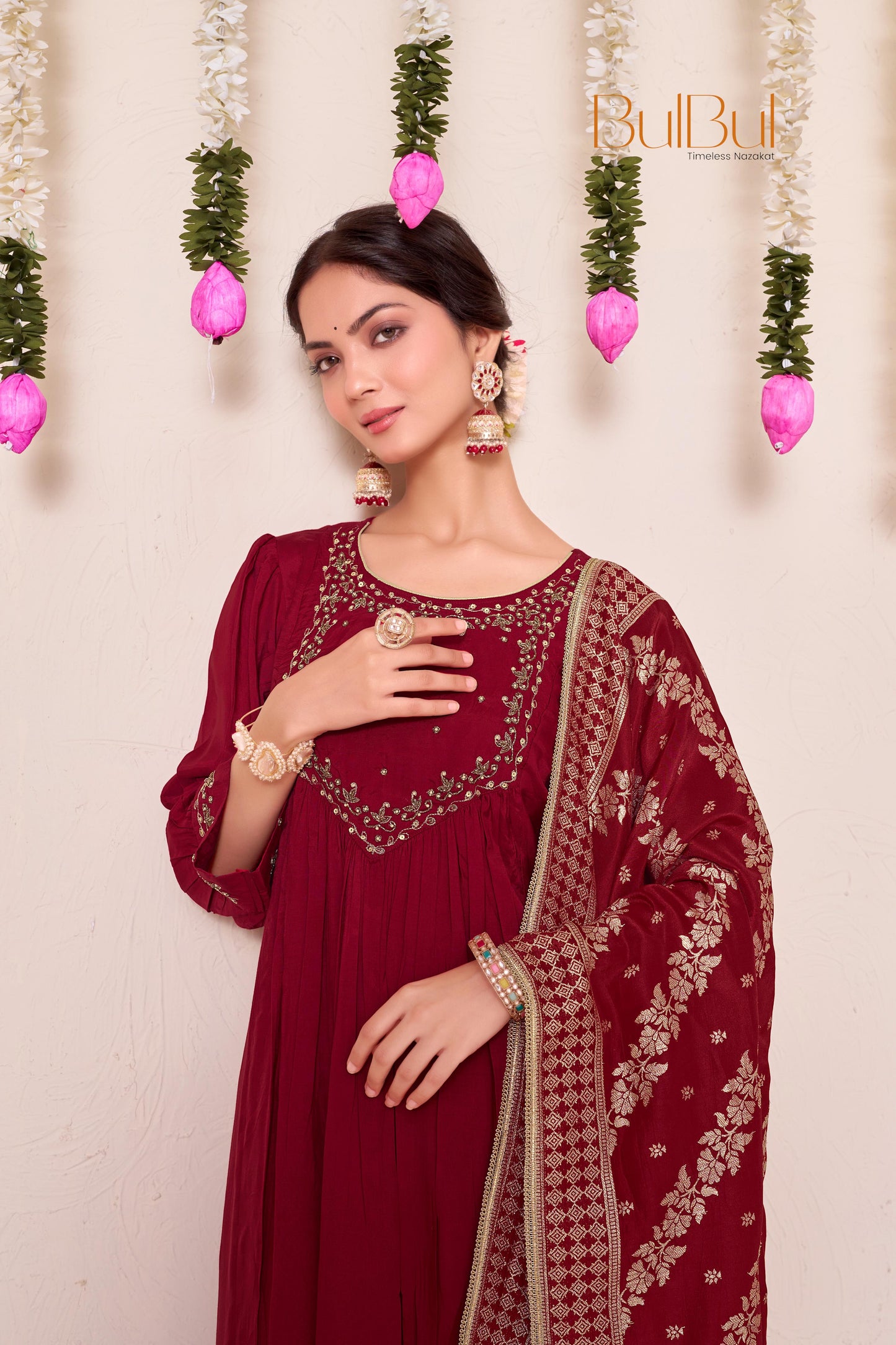 Gayatri Red Kurta Set with Dupatta