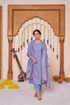 Sehmat Purple Kurta Set with Dupatta