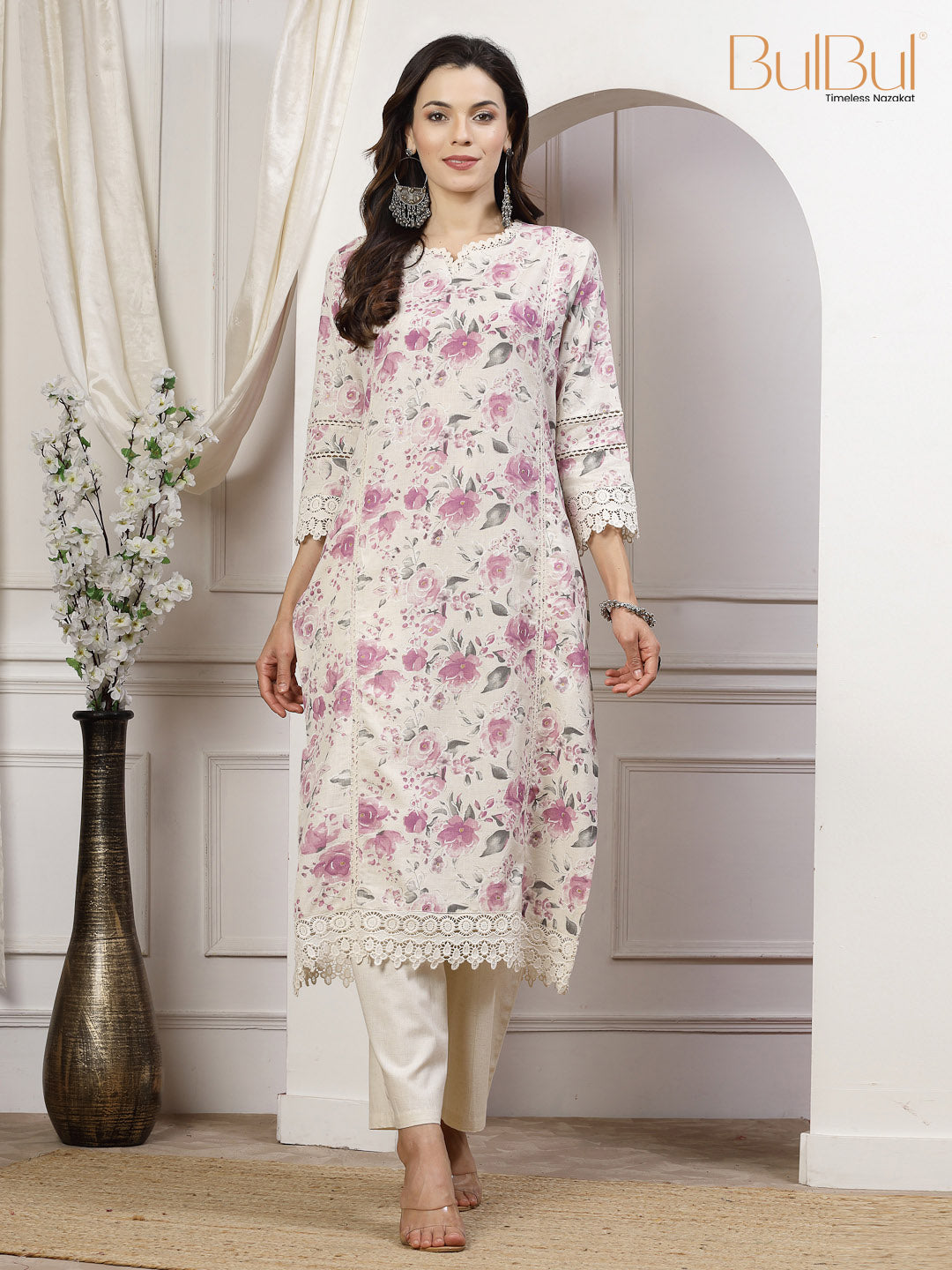 SALMA Purple Kurta Set