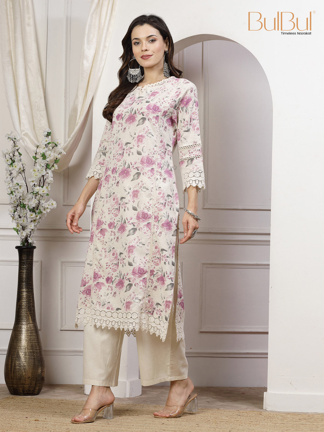 SALMA Purple Kurta Set