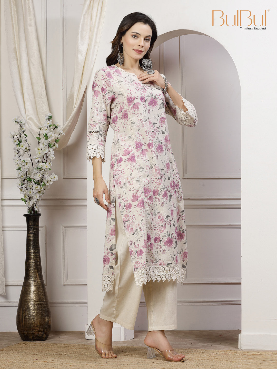 SALMA Purple Kurta Set