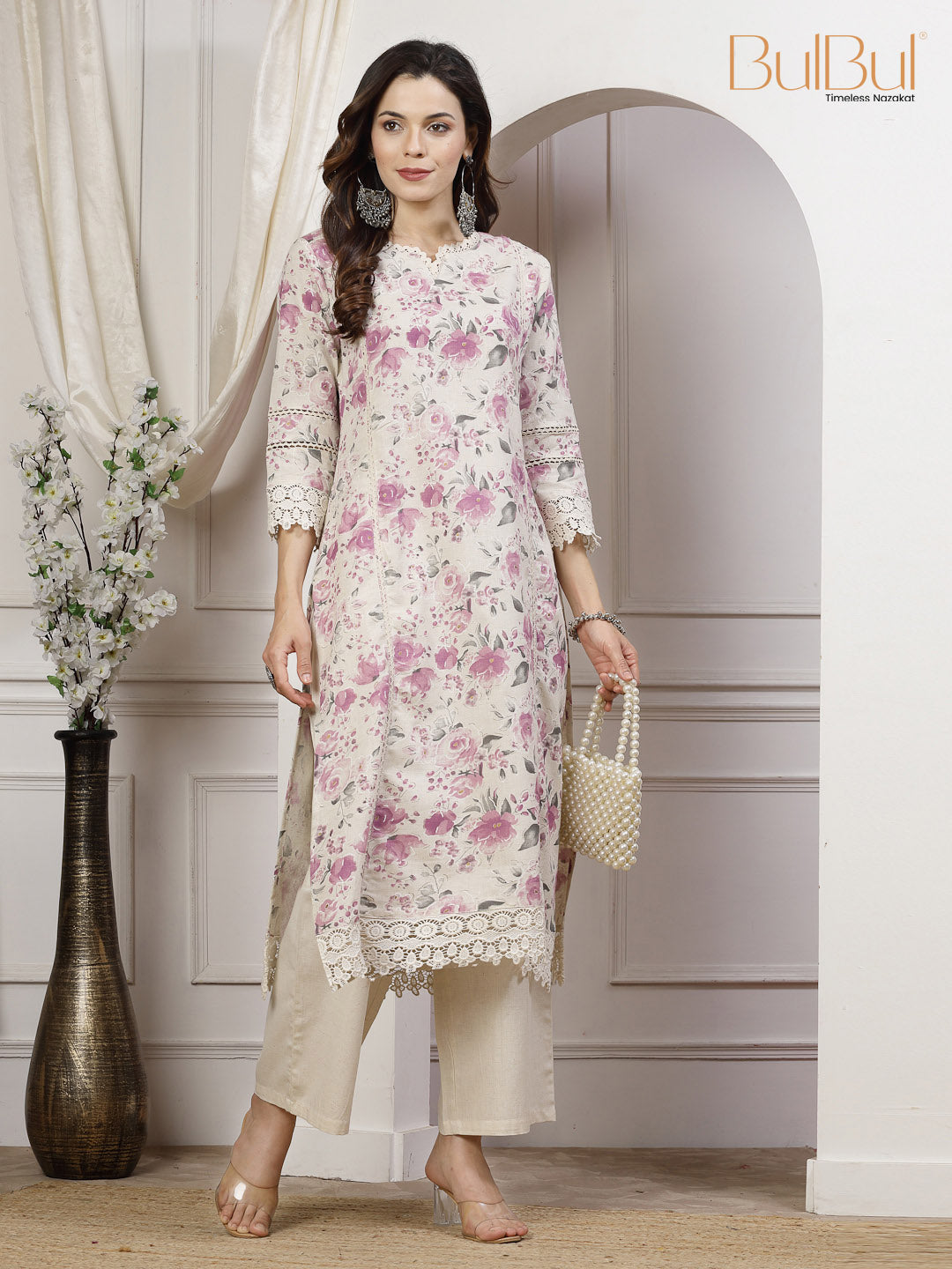 SALMA Purple Kurta Set