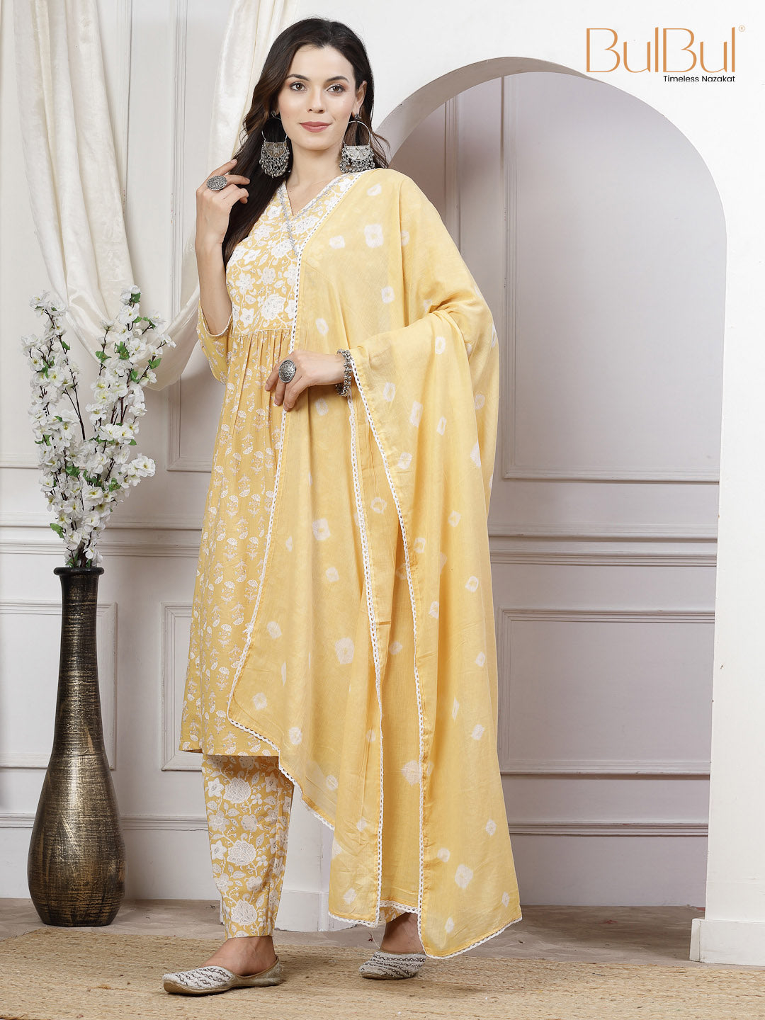 Gulfam Offwhite Kurta Set with Dupatta