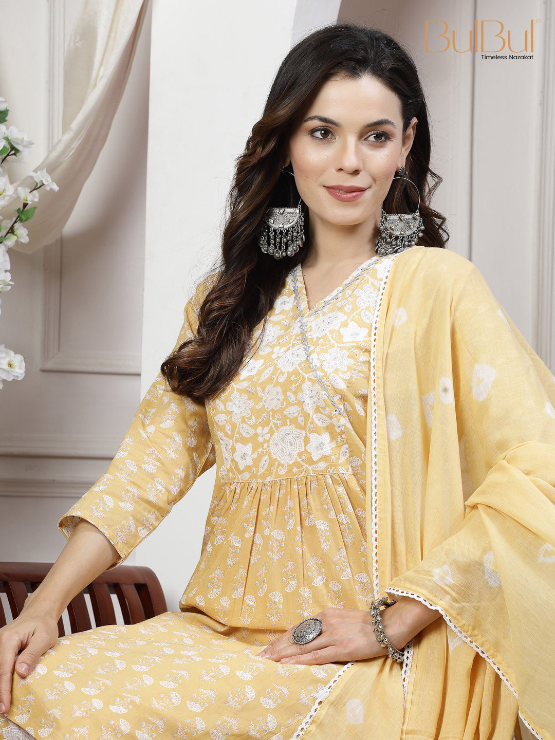 Gulfam Offwhite Kurta Set with Dupatta