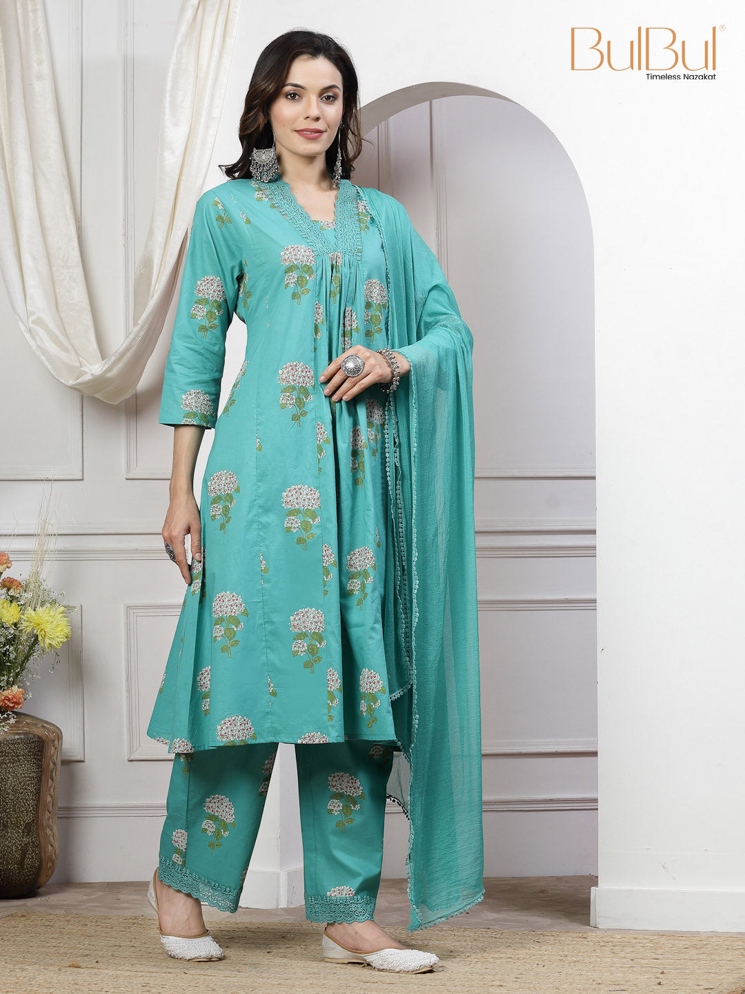 Karishma Green Kurta Set with Dupatta