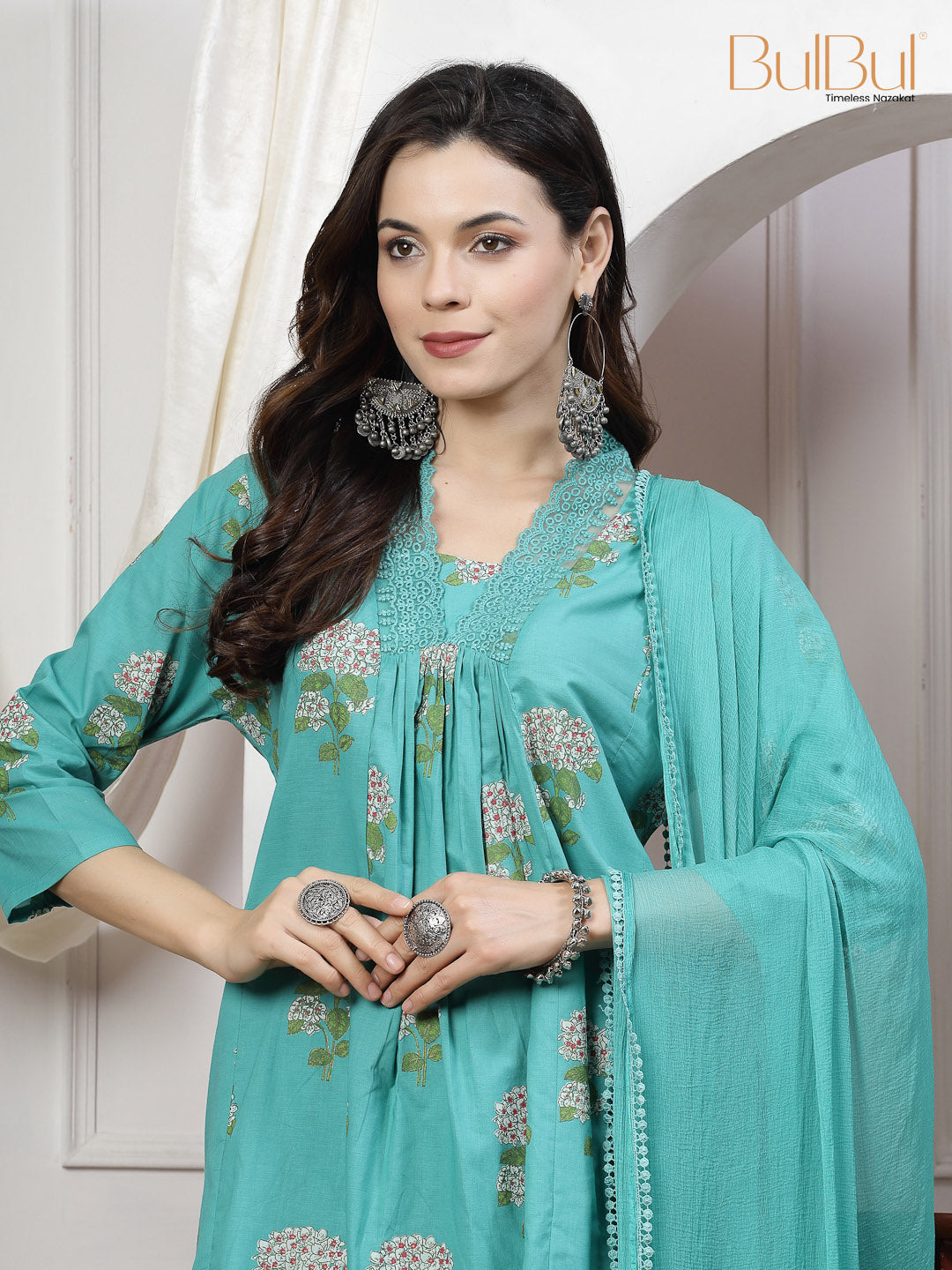 Karishma Green Kurta Set with Dupatta