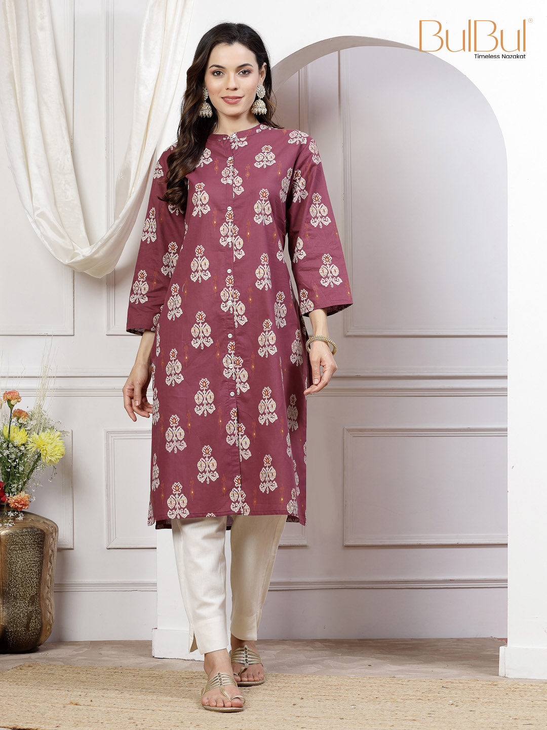 Zarina Maroon Kurti