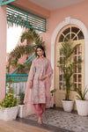 Diya Coral Kurta Set with Dupatta