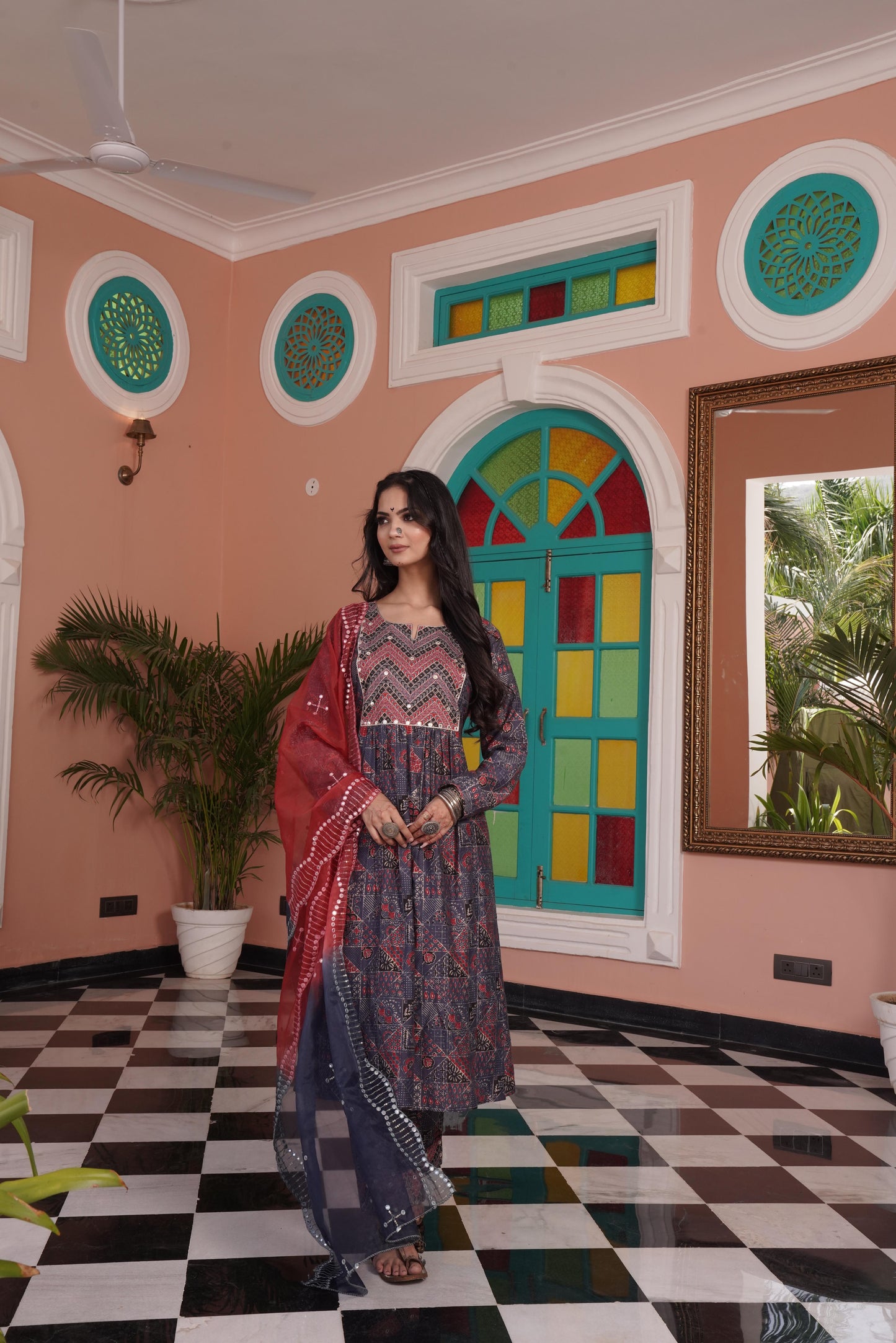 Torani  Viscose Chanderi Kurta Set with Dupatta