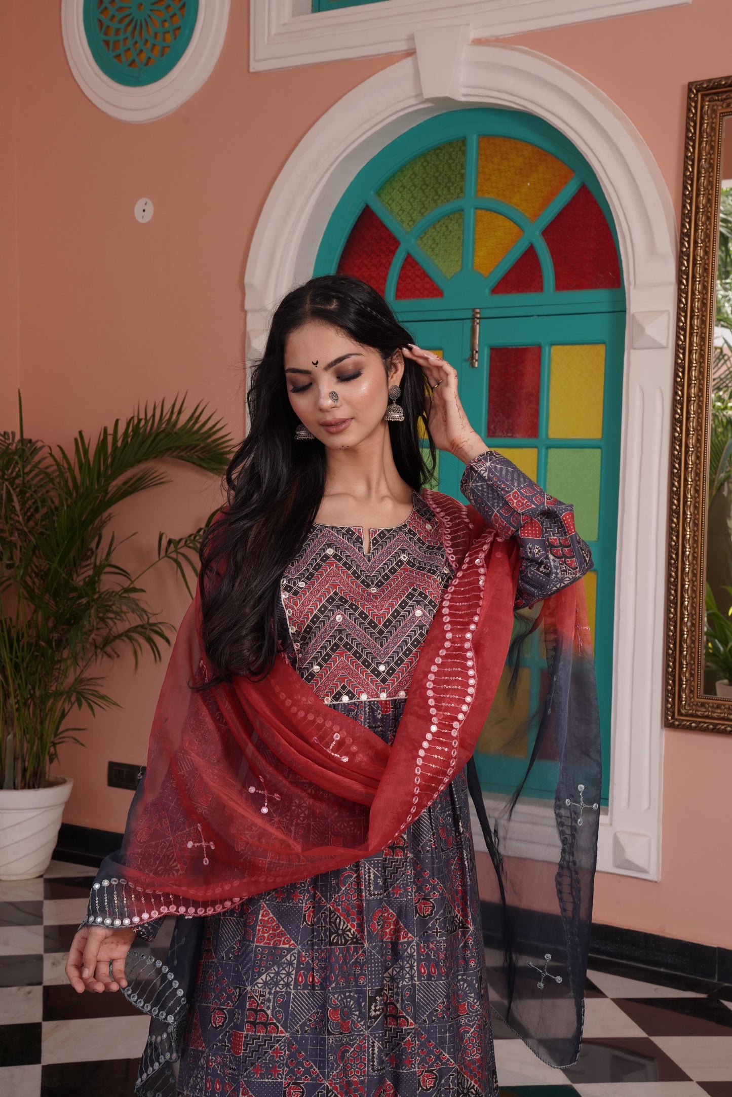 Torani  Viscose Chanderi Kurta Set with Dupatta