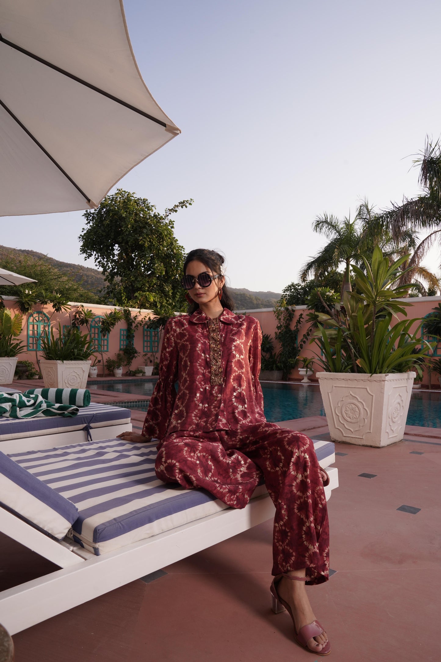 Aneri Maroon Co-Ord Set
