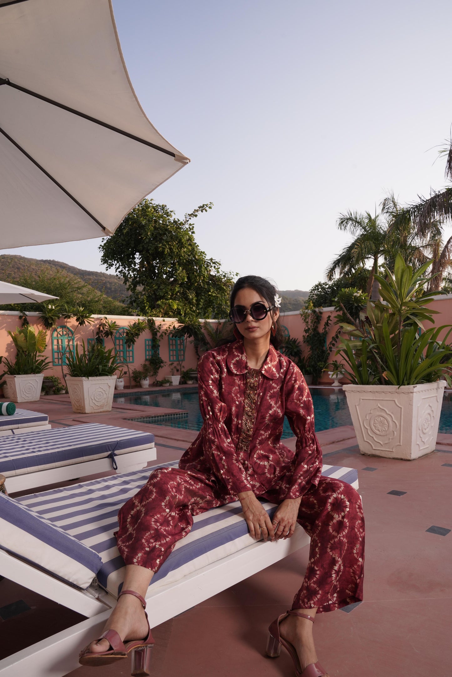 Aneri Maroon Co-Ord Set