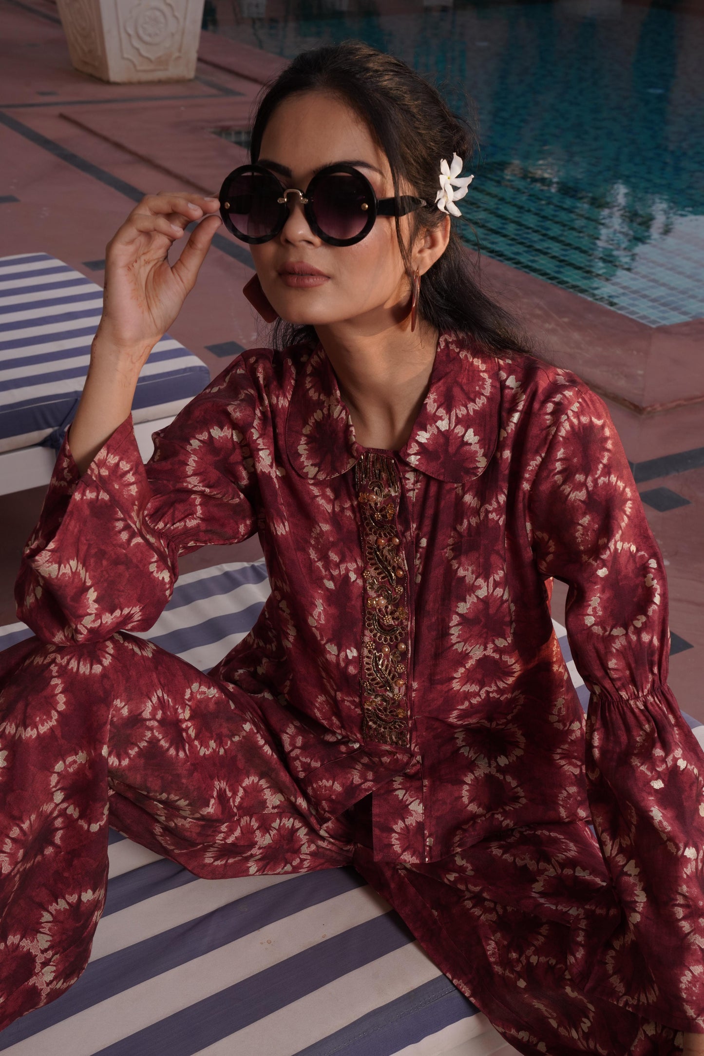 Aneri Maroon Co-Ord Set