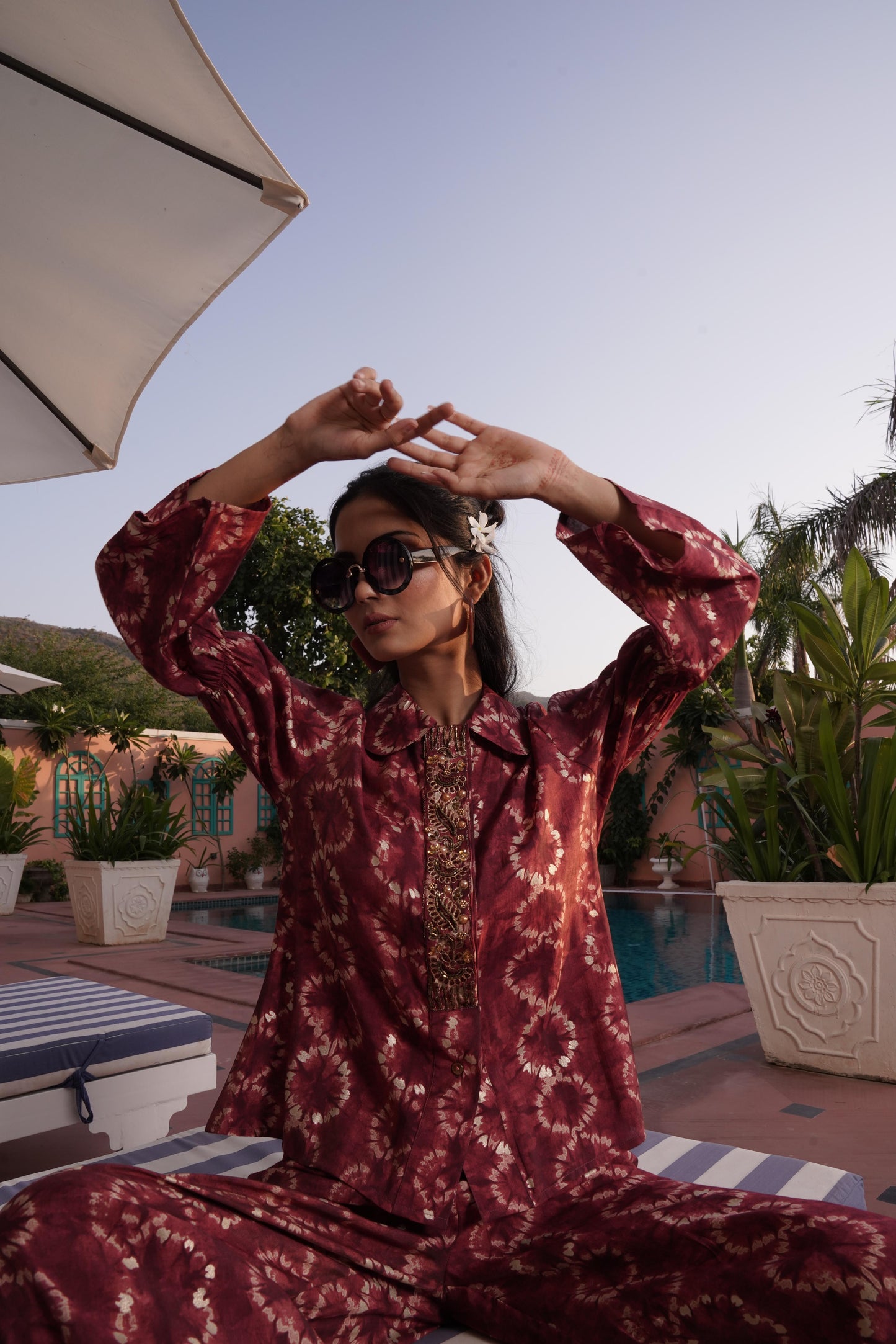 Aneri Maroon Co-Ord Set