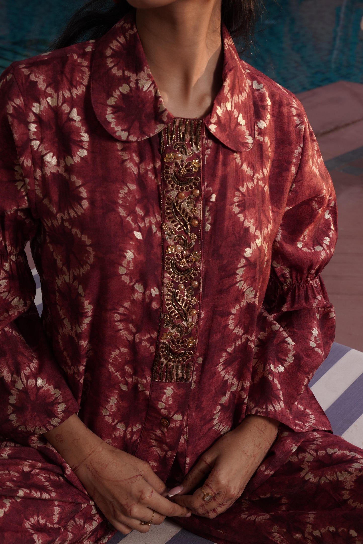 Aneri Maroon Co-Ord Set